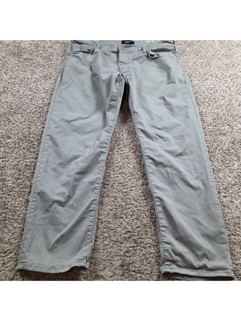 Mavi Zach Jeans Mens 40x30 Gray Straight Leg Stretch Denim Modern Pants